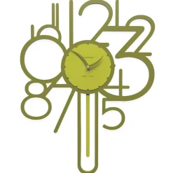 Orologi Da Parete Moderni-Selezionato da Mazzolaluce Orologio a pendolo da parete moderno legno verde oliva
