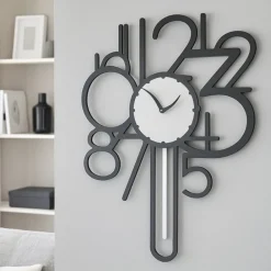 Orologi Da Parete Moderni-Selezionato da Mazzolaluce Orologio a pendolo da parete moderno legno nero