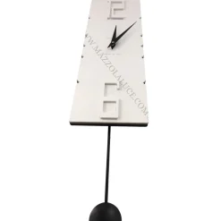 Orologi Da Parete Moderni-Selezionato da Mazzolaluce Orologio a pendolo da parete moderno legno bianco