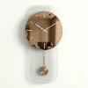Orologi Da Parete Moderni-Selezionato da Mazzolaluce Orologio a pendolo design moderno 40x80 in vetro specchio bronzo