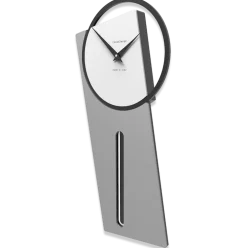 Orologi Da Parete Moderni-Selezionato da Mazzolaluce Orologio a pendolo moderno da parete sherlock legno colore alluminio