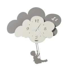 Orologi Da Parete Moderni-Selezionato da Mazzolaluce Orologio a pendolo per cameretta fango e avorio