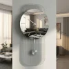 Orologi Da Parete Moderni-Selezionato da Mazzolaluce Orologio a pendolo 40x80 design moderno in vetro specchio fume