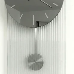 Orologi Da Parete Moderni-Selezionato da Mazzolaluce Orologio a pendolo 40x80 design moderno in vetro specchio fume