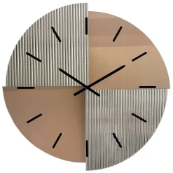 Orologi Da Parete Moderni-Selezionato da Mazzolaluce Orologio 100 cm da parete grandi dimensioni specchio cannettato e rosa moderno per soggiorno