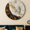 Orologi Da Parete Moderni-Selezionato da Mazzolaluce Orologio 100cm per parete di grandi dimensioni marrone bianco oro
