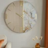 Orologi Da Parete Moderni-Selezionato da Mazzolaluce Orologio 80cm per parete di grandi dimensioni effetto marmo