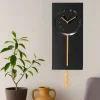 Orologi Da Parete Moderni-Selezionato da Mazzolaluce Orologio con pendolo da parete moderno nero e oro