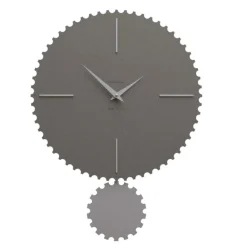 Orologi Da Parete Moderni-Selezionato da Mazzolaluce Orologio con pendolo da parete in legno grigio quarzo