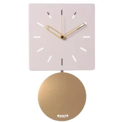 Orologi Da Parete Moderni-Selezionato da Mazzolaluce Orologio da muro a pendolo oro moderno quadrato gelso