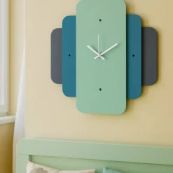 Orologi Da Parete Moderni-Selezionato da Mazzolaluce Orologio da muro blu e verde design moderno