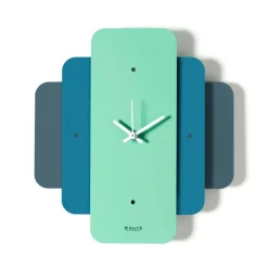 Orologi Da Parete Moderni-Selezionato da Mazzolaluce Orologio da muro blu e verde design moderno