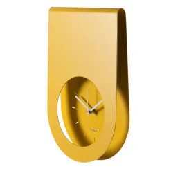 Orologi Da Parete Moderni-Selezionato da Mazzolaluce Orologio da muro giallo ocra design moderno