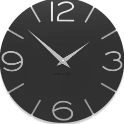 Orologi Da Parete Moderni-Selezionato da Mazzolaluce Orologio da muro moderno legno nero rotondo