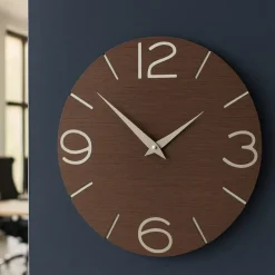 Orologi Da Parete Moderni-Selezionato da Mazzolaluce Orologio da muro moderno legno rovere wenge