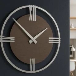 Orologi Da Parete Moderni-Selezionato da Mazzolaluce Orologio da muro moderno rovere wenge 30cm