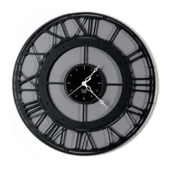 Orologi Da Parete Moderni-Selezionato da Mazzolaluce Orologio da muro nero 50cm numeri romani design