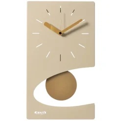 Orologi Da Parete Moderni-Selezionato da Mazzolaluce Orologio da muro pendolo dorato moderno color crema
