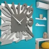 Orologi Da Parete Moderni-Selezionato da Mazzolaluce Orologio da muro quadrato moderno design grigio