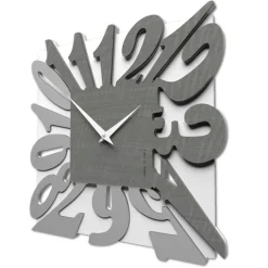 Orologi Da Parete Moderni-Selezionato da Mazzolaluce Orologio da muro quadrato moderno design grigio