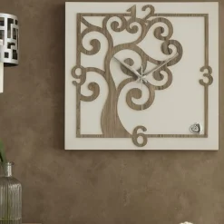 Orologi Da Parete Moderni-Bongelli Preziosi Orologio da parete albero della vita rovere