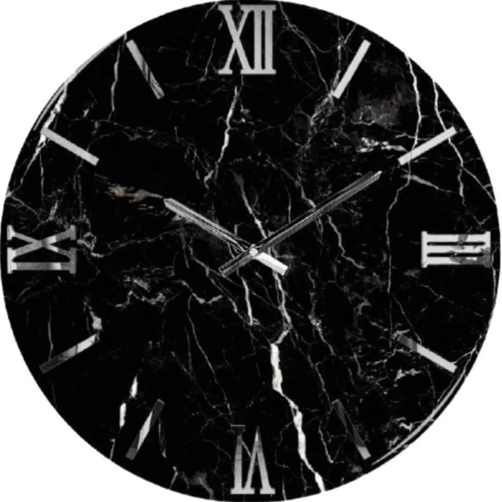 Orologi Da Parete Moderni-Selezionato da Mazzolaluce Orologio da parete buio 40cm effetto marmo nero moderno