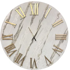 Orologi Da Parete Moderni-Selezionato da Mazzolaluce Orologio da parete 40cm carta da parati oro numeri romani