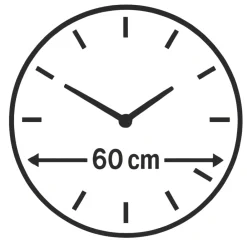 Orologi Da Parete Moderni-Selezionato da Mazzolaluce Orologio da parete 60cm circolare carta da parati argento