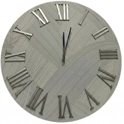 Orologi Da Parete Moderni-Selezionato da Mazzolaluce Orologio da parete 60cm con carta da parati argento numeri romani