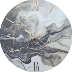Orologi Da Parete Moderni-Selezionato da Mazzolaluce Orologio da parete 40cm design particolare nero chiaro con cristalli