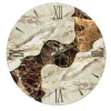 Orologi Da Parete Moderni-Selezionato da Mazzolaluce Orologio da parete 40cm design resina effetto marmo marrone