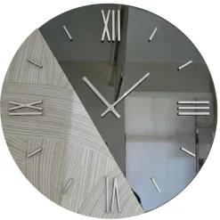 Orologi Da Parete Moderni-Selezionato da Mazzolaluce Orologio da parete 60cm design specchio fume carta da parati