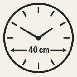 Orologi Da Parete Moderni-Selezionato da Mazzolaluce Orologio da parete 40cm effetto marmo rotondo