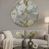 Orologi Da Parete Moderni-Selezionato da Mazzolaluce Orologio da parete 80cm effetto marmoreo numeri oro design