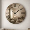 Orologi Da Parete Moderni-Selezionato da Mazzolaluce Orologio da parete 100cm grande in vetro bronzo rotondo