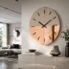 Orologi Da Parete Moderni-Selezionato da Mazzolaluce Orologio da parete 100 cm grandi dimensioni specchio bronzo satinato rosa per soggiorno