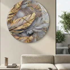 Orologi Da Parete Moderni-Selezionato da Mazzolaluce Orologio da parete 40cm grigio oro resina decorata con cristalli