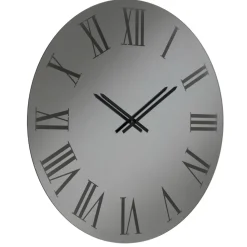 Orologi Da Parete Moderni-Selezionato da Mazzolaluce Orologio da parete 80cm in vetro fume rotondo numeri romani