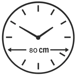 Orologi Da Parete Moderni-Selezionato da Mazzolaluce Orologio da parete 80cm in vetro fume rotondo numeri romani