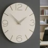 Orologi Da Parete Moderni-Selezionato da Mazzolaluce Orologio da parete 30cm legno lino moderno