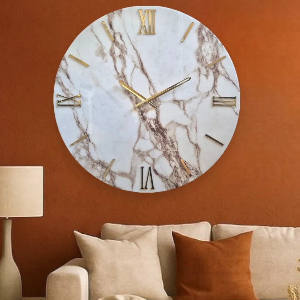 Orologi Da Parete Moderni-Selezionato da Mazzolaluce Orologio da parete 60cm marmy in resina design moderno