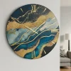 Orologi Da Parete Moderni-Selezionato da Mazzolaluce Orologio da parete 40cm mediterraneo moderno blu oro con cristalli