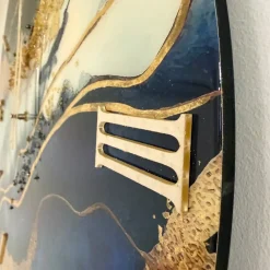Orologi Da Parete Moderni-Selezionato da Mazzolaluce Orologio da parete 40cm mediterraneo moderno blu oro con cristalli