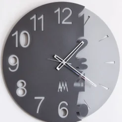 Orologi Da Parete Moderni-Selezionato da Mazzolaluce Orologio da parete 50cm moderno metallo fango rotondo