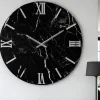 Orologi Da Parete Moderni-Selezionato da Mazzolaluce Orologio da parete 60cm nero effetto marmo tondo moderno