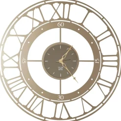 Orologi Da Parete Moderni-Selezionato da Mazzolaluce Orologio da parete 70cm numeri romani bronzo rotondo