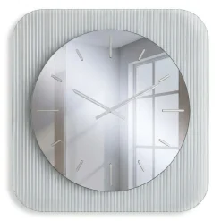 Orologi Da Parete Moderni-Selezionato da Mazzolaluce Orologio da parete 75cm quadrato design specchio e vetro