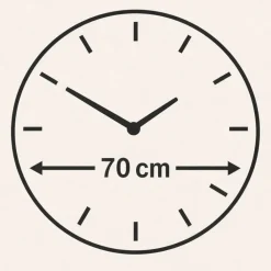 Orologi Da Parete Moderni-Selezionato da Mazzolaluce Orologio da parete 70 cm rotondo legno tortora resina effett marmo oro
