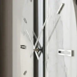 Orologi Da Parete Moderni-Selezionato da Mazzolaluce Orologio da parete 80cm rotondo moderno kerlite specchio fume