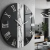 Orologi Da Parete Moderni-Selezionato da Mazzolaluce Orologio da parete 60cm rotondo specchio fume resina marmo grigio